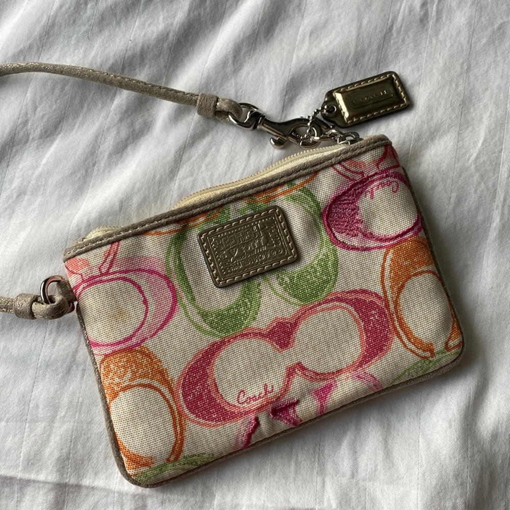 Coach Poppy Colorful Wristlet
